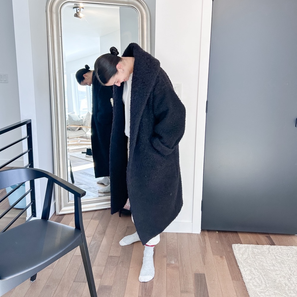 Babaton Oversized Wool Teddy Coat